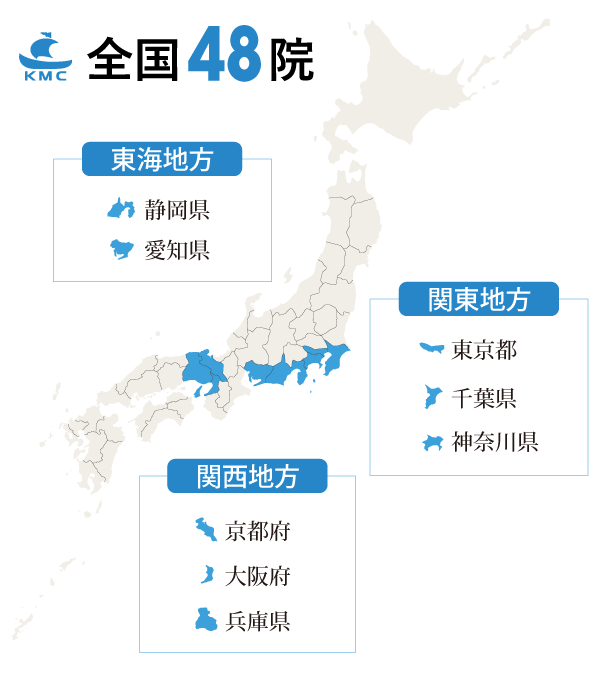 小林整骨院 全国48院展開。関西・東海・関東